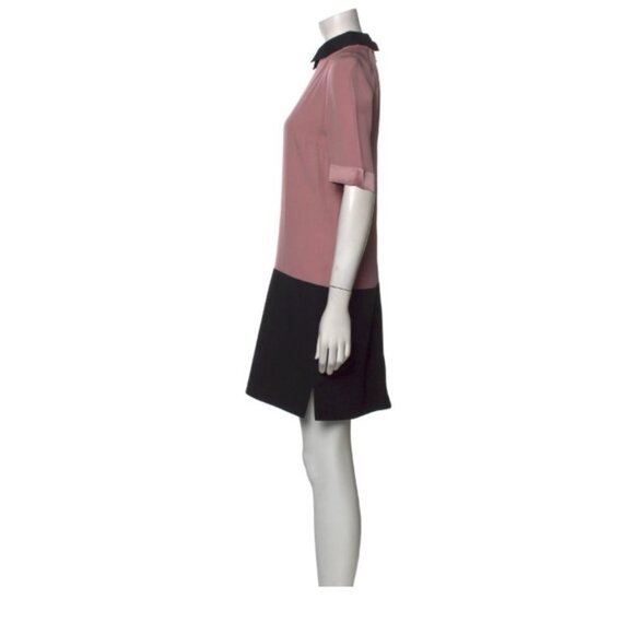 Victoria Beckham Blossom Pink & Black Contast Collar Mini Dress size 6 - Picture 6 of 12
